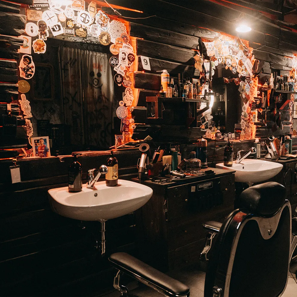 Doe's Barber Shop - interiér druhé pobočky